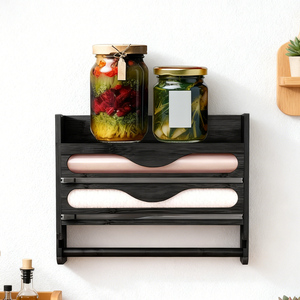 Découpeur de film alimentaire avec boîte de <span class=keywords><strong>rangement</strong></span> <span class=keywords><strong>tiroir</strong></span>, boîte de découpe pour papier aluminium et film alimentaire, boîte de <span class=keywords><strong>rangement</strong></span> de cuisine en bambou - Product Image 6