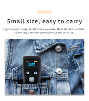 Lecteur de codes-barres sans fil 2D portable, lecteur de codes QR compatible avec BT pour l'inventaire, les appareils mobiles et les points de vente