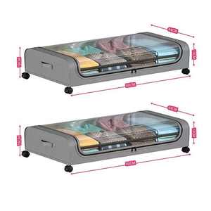 Underbed Shoes Storage Organizer Box Custom Fabric &amp; Steel Frame with <strong>Wheels</strong> Removable Under-bed Storage <strong>Hot</strong> Selling Space Saver - Product Image 4