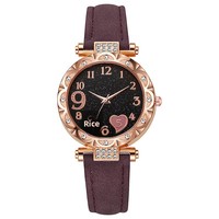 Montre à quartz décontractée de luxe 2026 pour femme, style simple, motif unique, idéale comme cadeau pour fille