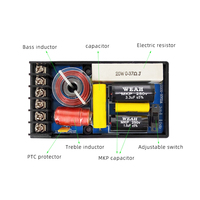 Diviseur de fréquence professionnel, basse, en option, 2 voies, Modification Audio de voiture, 200W, WEAH, WEAH, 5003