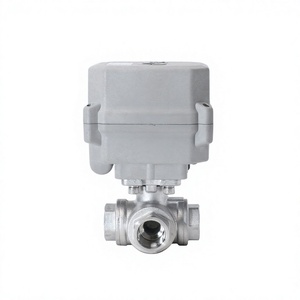 Tonheflow DN15 DC12v DC24v CR501 3 pièces Vanne à boisseau sphérique motorisée haute pression avec contrôleur, Vanne d'eau électrique en acier inoxydable de haute qualité - Product Image 3