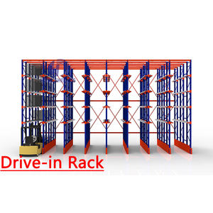 Estantería de almacenamiento de almacén ajustable de alta densidad, estante de paleta de acero, sistema de estante de accionamiento de alta resistencia, estante de paleta de accionamiento - Product Image 1