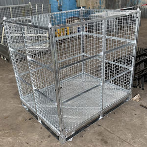 מיכל רשת תיל מגולוון ותא אחסון מותאם אישית מפלדה כבדה לאחסון בלוני גז תעשייתיים - Product Image 6