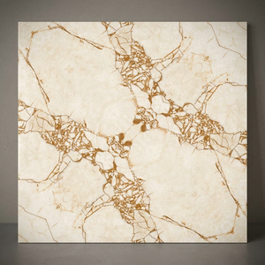 Azulejos de Porcelana Vistaar Gold Terrazzo Book Match de 24x24 Pulgadas, Piso Cerámico Pulido - Product Image 1