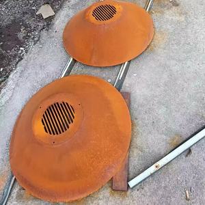 Table ronde en acier Corten rouge rouille Style acier au carbone <span class=keywords><strong>de</strong></span> haute qualité BBQ foyer <span class=keywords><strong>jardin</strong></span> extérieur <span class=keywords><strong>Barbecue</strong></span> gril <span class=keywords><strong>cheminée</strong></span> - Product Image 6