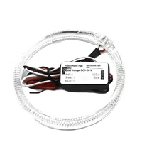 Feux décoratifs pour lentilles 120MM 105MM, anneaux optiques Angel Eye à fibres optiques, 3 fils, 9-36V, 360 degrés, yeux de démon, feux LED de voiture