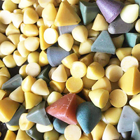 1200 #   Média abrasif en résine rose, média de polissage pyramidal en plastique pour polissage miroir fin des métaux tendres, bijoux, pièces CNC, 25 kg