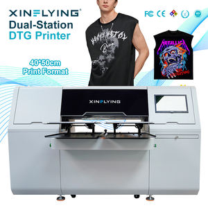 High Quality Automatic Double Station DTG Flatbed Printer I3200 4head Commercial <b>Android</b> <b>Control</b> 3200dpi - Product Image 1