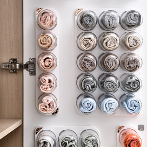 Organisateur mural pour vêtements, rangement en capsule avec couvercle et compartiments pour sous-vêtements et chaussettes, couleur unie, rectangulaire - Product Image 3