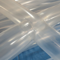 Tuyau gonflable plat en TPU PVC transparent avec service de découpe, taille personnalisable pour applications gaz, huile, eau