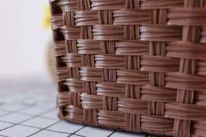 Petits paniers tissés pliables mignons de panier de pique-nique en plastique pour le stockage pour des pique-niques - Product Image 4