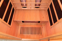 Sauna extérieur infrarouge lointain pour 2 personnes, en bois massif, pour usage en jardin