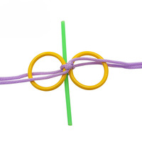 Tour de magie : Anneau et corde qui s'enroulent avec baguette magique – Illusion de close-up facile pour enfants, débutants et spectacles.