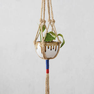 <span class=keywords><strong>Macramé</strong></span> plante <span class=keywords><strong>pot</strong></span> tenture murale décor artisanat décor à la maison <span class=keywords><strong>macramé</strong></span> plante cintres boho jardin décor - Product Image 5