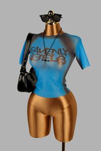 PEEQI Nuova Collezione Primavera: <span class=keywords><strong>Top</strong></span> <span class=keywords><strong>Sexy</strong></span> da Donna all'Ingrosso, Magliette a Rete Trasparenti a Maniche Corte con Stampa Lettering, Crop <span class=keywords><strong>Top</strong></span> Aderenti, Abbigliamento Streetwear Femminile - Product Image 4