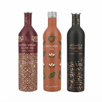 Bouteille en aluminium de 500 ml avec col ROPP, sans BPA, recyclable, bouteille d'huile d'olive de qualité supérieure, huile de cuisson extra vierge, vinaigre, emballage métallique