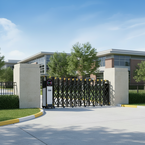 ประตูอลูมิเนียมอัลลอยด์ไฟฟ้าประตูอลูมิเนียมอัลลอยด์สำหรับใช้ในโรงพยาบาลดีไซน์ประตูแบบยืดหดได้ดีไซน์ทันสมัยสำหรับบ้านและโรงแรม - Product Image 4