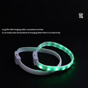 Collare LED <span class=keywords><strong>per</strong></span> animali domestici colorato streamer cane incandescente cane accessori USB ricaricabile - Product Image 3