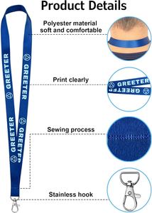 Personalized <b>Lanyard</b> with Logo Text Name, Custom Neck Strap ID Badge <b>Lanyard</b> for Keys Office School Event - Product Image 4