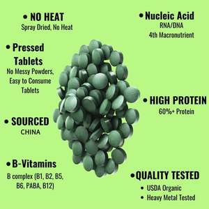 OEM ODM ham <span class=keywords><strong>Spirulina</strong></span> özü gıda vitaminleri için vitamini ile yeşil toz sağlık takviyeleri içinde 250mg-500mg tablet - Product Image 5