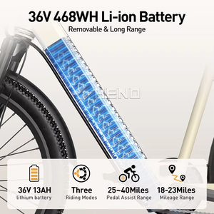 Bicicletas Eléctricas Aairsk con Envío Gratuito, Batería de 13AH, Bicicleta Urbana de 400w y 24 Pulgadas, Bicicleta Eléctrica Ligera - Product Image 2