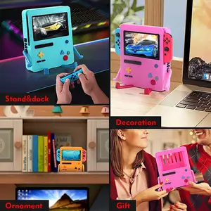 Suporte para console nintendo switch/switch lite, suporte carregador de armazenamento para vídeo game, portátil