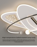 Plafonnier en acrylique de style nordique avec commande vocale - LED blanc chaud protectrice pour les yeux pour chambres, salons et couloirs