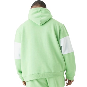 ชุดวอร์มผู้ชายแบบโอเวอร์ไซส์ ดีไซน์คุณภาพสูง ผ้าฟลีซคอตตอน 100% แขนเสื้อแบบดรอปโชว์เดอร์ พร้อมเสื้อฮู้ดแบบสวมหัว ไซส์พลัส - Product Image 4