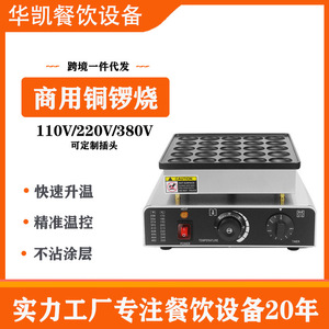 Commercial <b>Waffle</b> <b>Maker</b> 25 Hole Electric Round Mold Timer Included Non Stick Coating For Food Business - Product Image 4