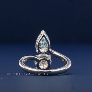 Anillo de Compromiso Solitario con Diamante Cultivado en Laboratorio, Corte Pera, Oro Sólido de 14K, Joyería Fina de Lujo Moderna y Elegante para Mujer, Regalo Nupcial - Product Image 4
