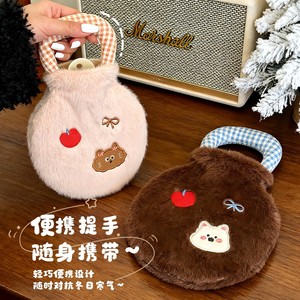 Bouillotte en peluche avec poignée pour réchauffer les mains et le ventre, idéale pour les étudiantes, à utiliser au lit - Product Image 4