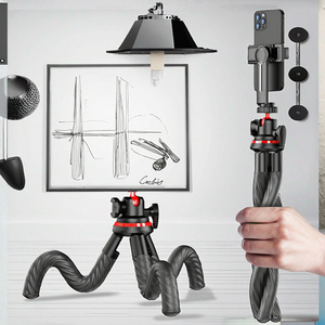 Xách tay linh hoạt 360 độ có thể điều chỉnh bạch tuộc máy ảnh Tripod Selfie Stick có thể tháo rời điện thoại Clip ABS + TPE chất liệu 2kg Tải - Product Image 3