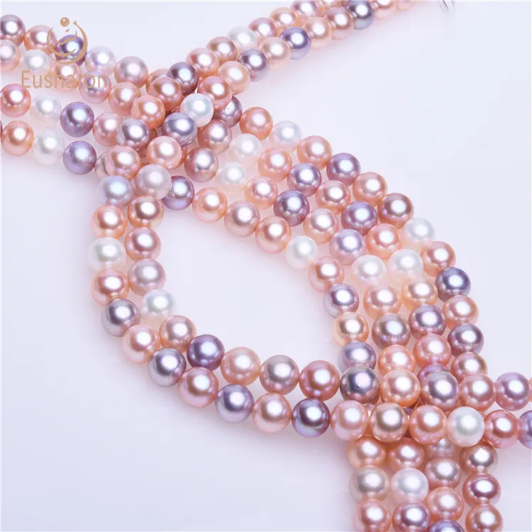 Perles d'eau douce véritable demi-embout, de 9 à 10mm, AAA, perles rondes, vente en gros, livraison gratuite