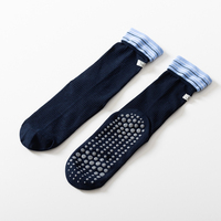 25 nouvelles chaussettes de yoga de sport en dentelle noire chaussettes de Pilates antidérapantes tissu Logo chaussettes de sport en coton pour femmes