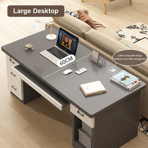 Escritorio duradero para ordenador, mesa gruesa y ensanchada para estudiantes, estudio <span class=keywords><strong>en</strong></span> casa, escritorio minimalista con cerradura de cajón - Product Image 4
