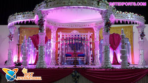 Mandap de Cristal Iluminado para Bodas del Sur de la India, Compre Mandap de Cristal para Bodas Tradicionales, Decoración de Mandap en Oferta para Bodas en Nueva Zelanda - Product Image 4