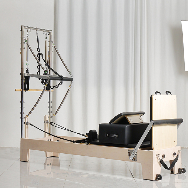 High-end Reformer Fitness Equipment Home and Studio Maple Pilates Reformer Deluxe Reformer With Tower