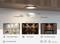 Spot LED encastré pour armoire de cuisine, mini spot LED encastré, éclairage encastré 5046-82