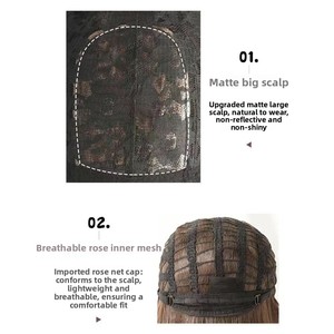 วิกผมสั้นหยิกสไตล์บราซิลสำหรับ<span class=keywords><strong>ผู้หญิง</strong></span> <span class=keywords><strong>ผม</strong></span>ยาวธรรมชาติ ลดอายุความรู้สึกเหมือนจริง ยาวระดับกระดูกไหปลาร้า สีน้ำตาลเข้ม 32 นิ้ว - Product Image 4