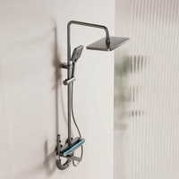 Promotion : Ensemble de douche mural numérique 4 fonctions à touches piano, eau chaude et froide, pour salle de bain, vente en gros à prix réduit