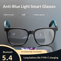 Lunettes de soleil unisexes bloquant la lumière bleue, à double usage (écoute de musique), avec commande tactile, étanches IPX-4, monture ABSPC pour une longue autonomie de la batterie