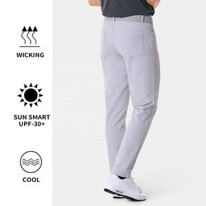 Großhandel Herren Nylon-Spandex Blanko Sportbekleidung Modern Fit Vierwege-Stretch Leichte Golf-Hose - Product Image 2