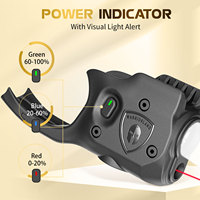 WARRIORLAND Lampe de pistolet compacte et légère et visée laser rouge Combo 150 Lumens Lampe de poche tactique SLL-102 pour MPS