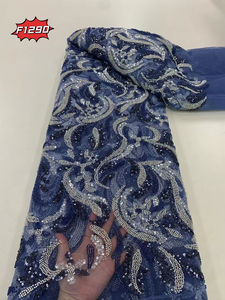 <span class=keywords><strong>Nueva</strong></span> colección, la tela francesa más expansiva, tela de lentejuelas con cuentas bordadas de lujo, encaje de red hecho a mano africano <span class=keywords><strong>2023</strong></span> para boda - Product Image 3