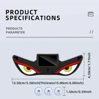 Lumière LED solaire pour vitre de voiture, effet œil de démon, nouvelle version améliorée, avec ventouse pour pare-brise, lampe d'ambiance dynamique pour pare-brise