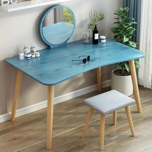 Modern LED Solid Wood <strong>Vanity</strong> Table <strong>with</strong> Bow <strong>Back</strong> <strong>Chair</strong> and Lighted Mirror White Makeup Desk for Bedroom &amp; Bathroom - Product Image 3
