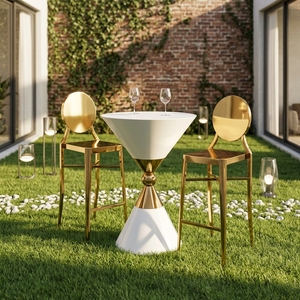 Table haute ronde pour usage commercial <span class=keywords><strong>ou</strong></span> domestique, hôtel, restaurant, bar, en <span class=keywords><strong>blanc</strong></span> <span class=keywords><strong>ou</strong></span> en <span class=keywords><strong>noir</strong></span> - Product Image 5