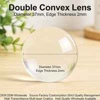 High Transmittance Biconvex Optical Lens 37 Dia 2 Edge Lens Custom Factory with Strict Quality Control for Optical Equipment