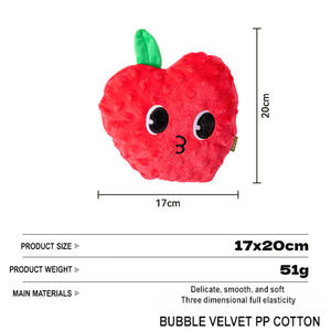 Giocattoli interattivi della corda del cane con il morso cigolante della peluche della frutta per la dentizione dei cuccioli e la pulizia dei denti - Product Image 3